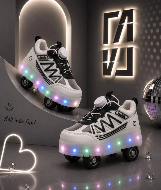 Garantili Üst Kalite Çocuk Patenli Ayakkabı Işıklı 4 Teker Kaykay Sneaker Rahat Dayanıklı Ayakkabı