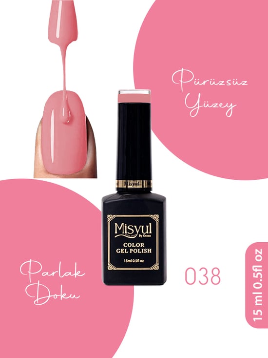 Misyul Uv Led Kalıcı Oje Nail Art 15 Ml 038