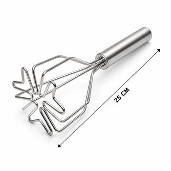 İ22-414 ( Kalp Şekil ) ( Çap: 9cm ) ( Krom Saplı=12cm ) ( Metal ) Patates Ezici ( Toplam Uzunluk: 26cm )