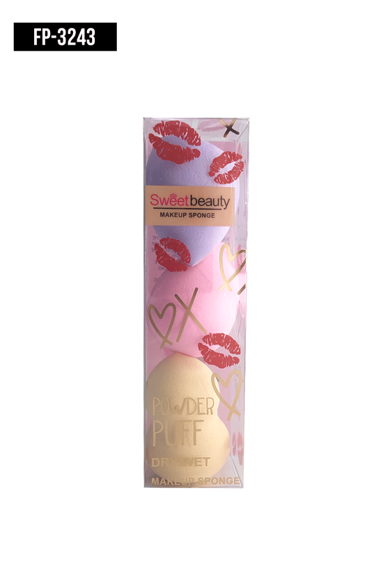 İthal Aksesuar Renkli 3'lü Makyaj Süngeri