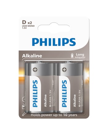 Philips Alkalin D Boy Büyük Boy Pil Lr20a2b/10