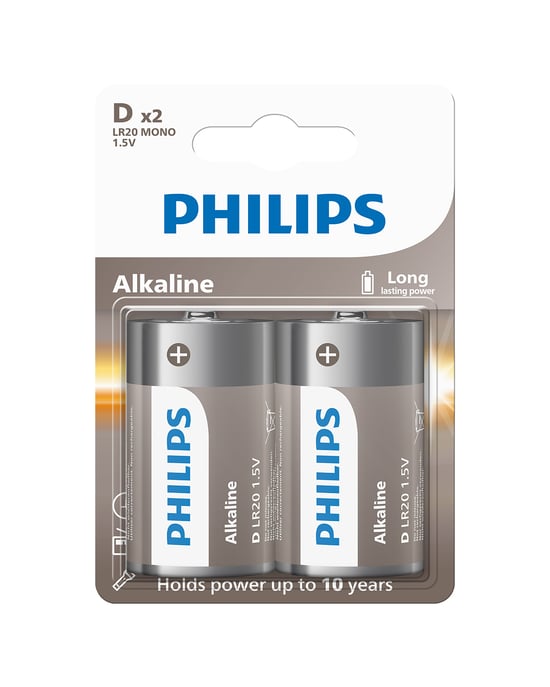 Philips Alkalin D Boy Büyük Boy Pil Lr20a2b/10