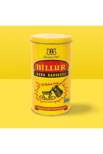 Billur Kahve Metal Silindir Kutu Billur Kahve 250gr.