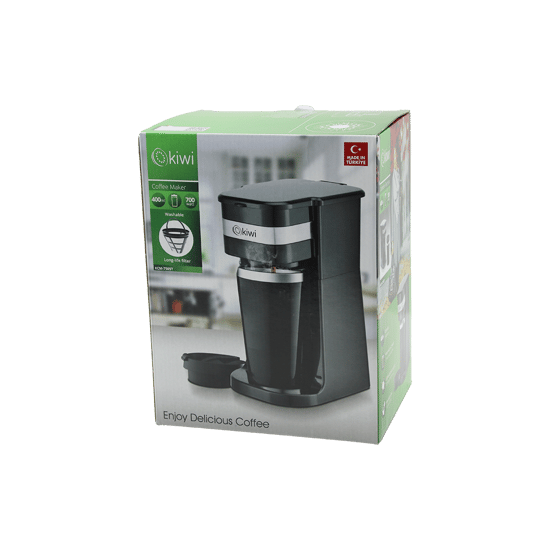 Kiwi Kcm-7505t (filtre) Kahve Makinesi (elektrikli) (700w) (400ml=portatif Çelik Bardak=2-saat Sıcak Tut) (yıkanır Filtre)