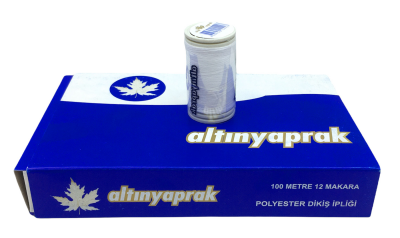 Altınyaprak ( 12pcs ) ( Beyaz ) ( 100 Mt ) Dikiş İplik