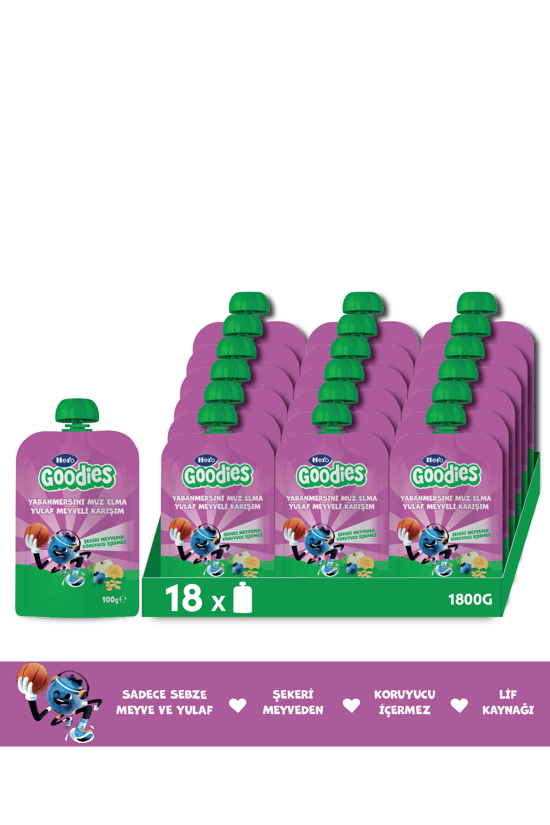 Hero Goodies Yabanmersini Muz Yulaf 100g X18