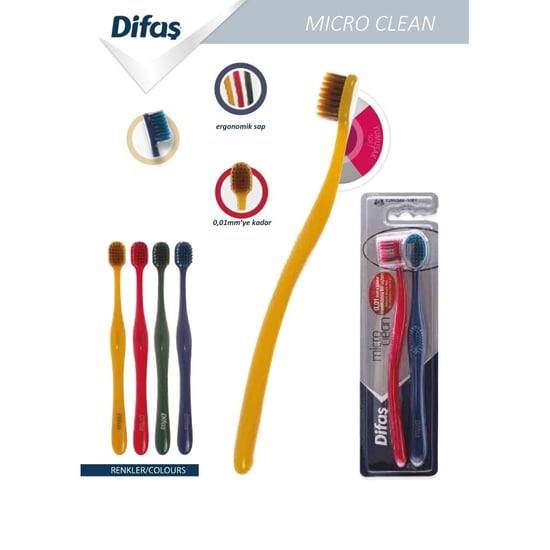 Difaş 2 Li Micro Clean Yumuşak Diş Fırçası