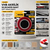 Sgs-2523 ( 15mmx5yrd ) Vhb Akrilik Silikonize Bant (çift Taraflı Bant) ( Bandı )
