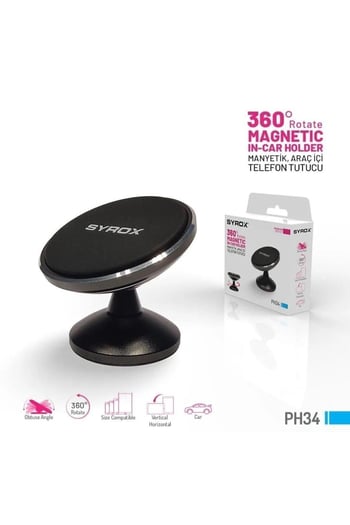 SYROX PH34 ARAÇ TELEFON TUTUCU MIKNATISLI