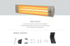 Dysis Dh-7486 Art Plus Karbon Serisi Ip65 Suya-toza Dayanıklı 2300 W Bej İç/dış Mekan Isıtıcı