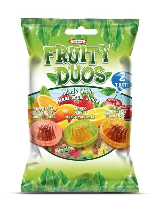Tayaş Fruity Duos Meyve Dolgulu Sert Şeker 90 Gr