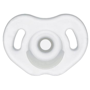Wee Baby Simetrik Uçlu Full Silikon Emzik No:1 0-6 Ay Beyaz