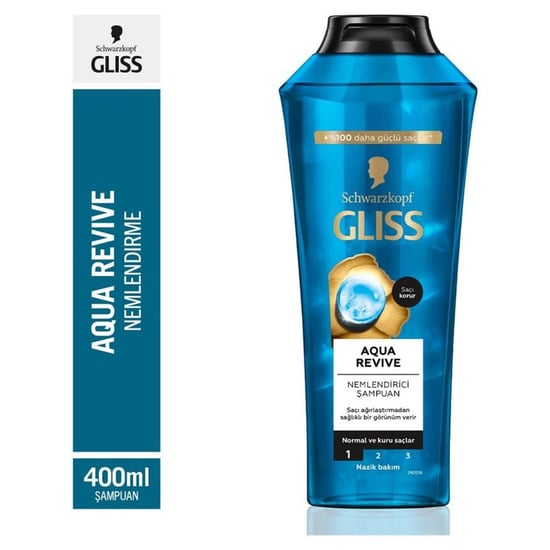 Gliss Aqua Revive Nemlendirici Şampuan Normal ve Kuru Saçlar 400