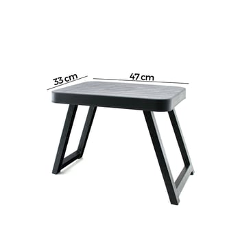 İnura Global Krt-1137 ( Küçük= 47x33cm ) Kamp & Piknik Masası ( Siyah Plastik ) ( Katlanabilir Ayaklı=38cm )