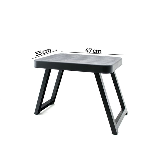 İnura Global Krt-1137 ( Küçük= 47x33cm ) Kamp & Piknik Masası ( Siyah Plastik ) ( Katlanabilir Ayaklı=38cm )