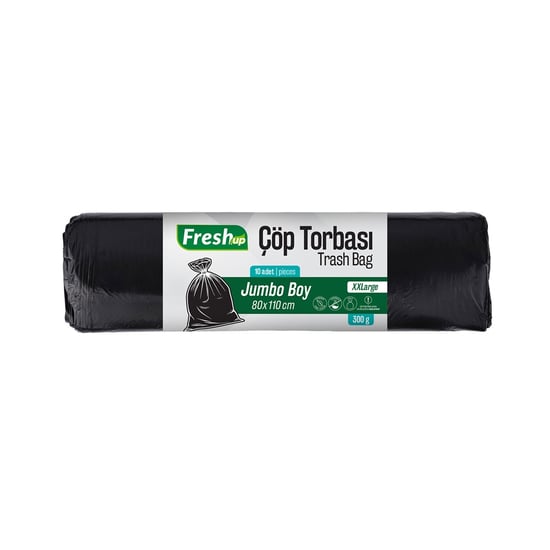 Fresh-up jumbo Çöp Torbası Siyah 300 G 80*110cm 10 Adet