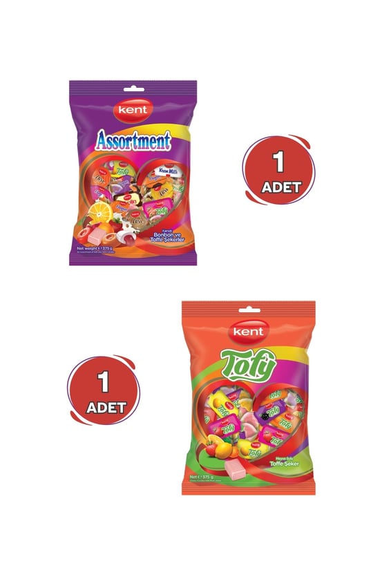 Karışık ve Tofy Bayram Şekeri (375 Gr X 2 Adet)