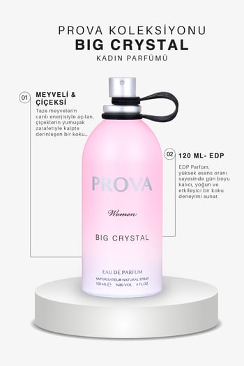 Prova Big Crystal Edp Meyveli Çiçeksi Kadın Parfüm 120 Ml