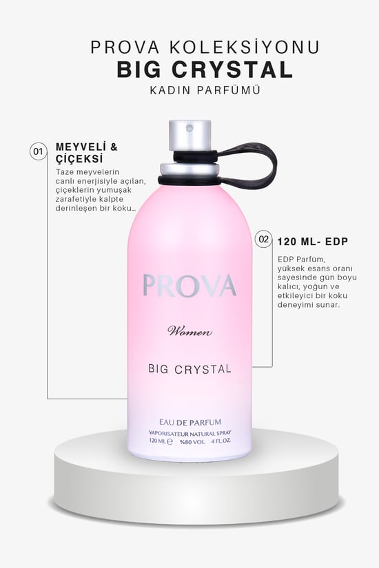 Prova Big Crystal Edp Meyveli Çiçeksi Kadın Parfüm 120 Ml