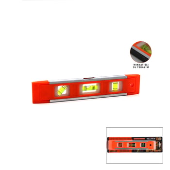 Kinetex Ktx-3262 ( 9" ) ( Mini=230mm ) ( Mıknatıslı ) Su Terazisi
