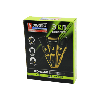 Dıngılg Rd-6360 ( 3in1 ) Kişisel Bakım Seti ( Saç Sakal Kesme & Günlük Sıfır Sakal & Kulak-burun ) Traş Makinesi