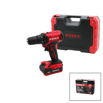 Rodex Rdx-3365 ( 2 Kademe Hız&vitesli ) (şarjlı=çift Batarya) (19pcs Uçlu) Matkap ( 0-350 / 0-1350 Rpm )( 16.8v / 2.0a Lı-ıon )