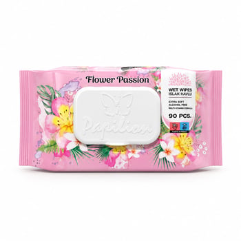 Papilion Islak Havlu Flower Passion 90'lı X18 Çiçek Tutkusu