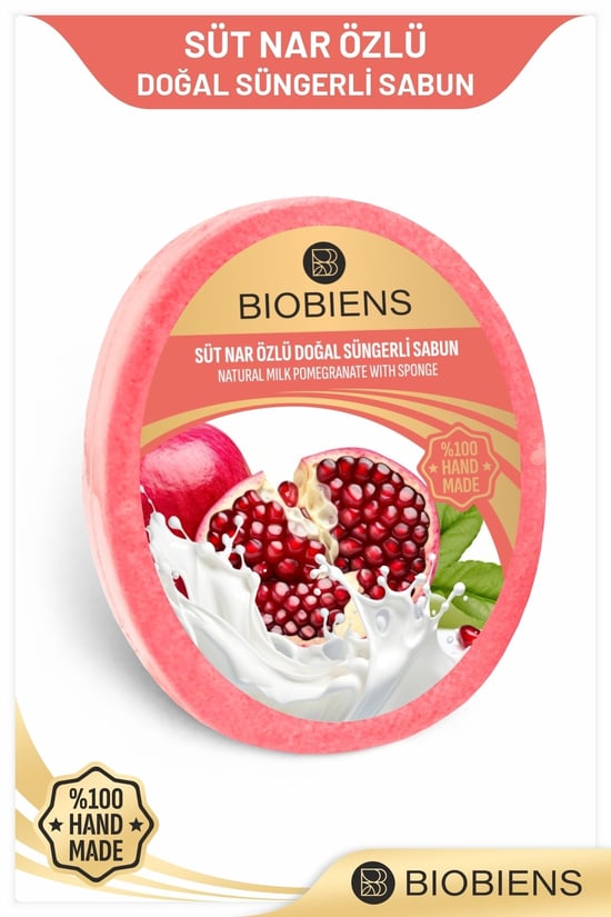 Biobiens Süngerli̇ Sabun 130gr Süt Nar