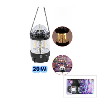 Multi-functionall Stage Hw-978b ( 3in1 ) Dönebilen Disko Renkli & Fanus Fener Pilli & Powerbank 20w