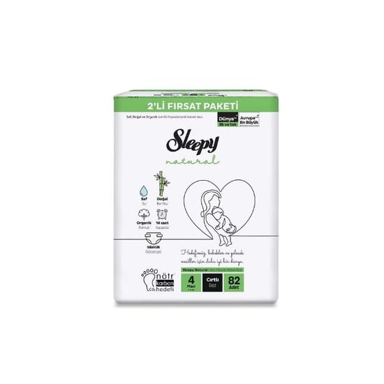 Sleepy Natural Bebek Bezi 7-14 Kg 82 Li Maxi No: 4