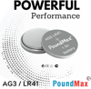 20 X Poundmax Ag3 Lr41 Lr736 / L736 / G3 / G3a / 3ga / 192 / Gp192 / V3ga / Rw87 1.5v