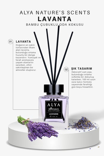 Nature's Scents Lavender Bambu Çubuklu Oda Kokusu - Lavanta Kokusu