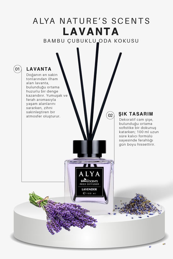 Nature's Scents Lavender Bambu Çubuklu Oda Kokusu - Lavanta Kokusu
