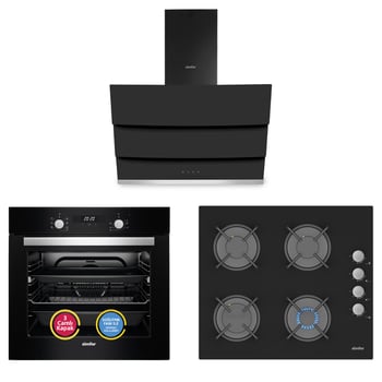 Simfer 8 Fonksiyon Dijital Turbo Cam Ankastre Set ( Fırın + Ocak + Davlumbaz)