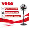 Vese Vnt-004 ( 16" İnç ) ( Ev Tipi ) Ayaklı Vantilatör ( 45w ) ( 5 Pls.pervane ) ( 3 Kademe Hız ) Fan