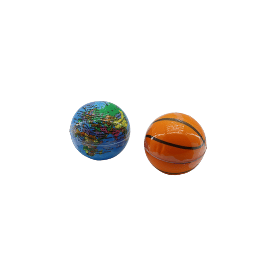Almiran Alm-3502 Alm-3504 ( Küçük Boy = 6.3cm ) Stres Topu ( Sünger ) ( Dünya Haritası & Basketbol Topu )
