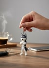 Husky Köpek Figürlü Hareketli Anahtarlık