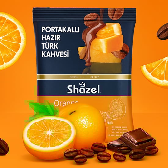 Shazel 100 Gr Türk Kahvesi Portakal