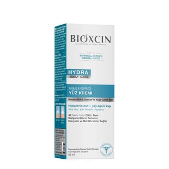 Bioxcin Hydra Nemlendirici Yüz Kremi Hasas Dahil, Karma ve Yağlı Ciltler İçin 50 ml