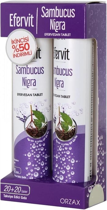 Ocean Efervit Sambucus Nigra Efervesan Tablet 20 + 20 Tablet
