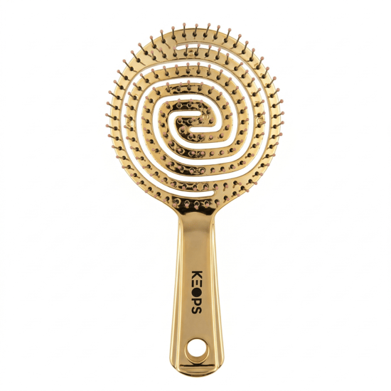Tarak Keops Saç Fırçası 3d Oval Pearl Shine Gold