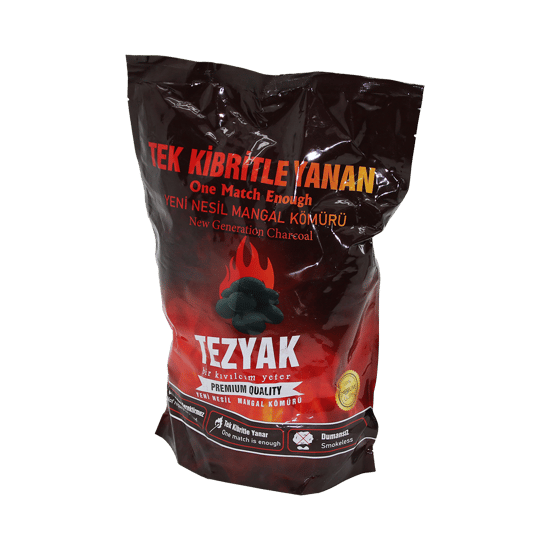 Kandaz ( Yeni Nesil ) Mangal Kömürü ( 2kg ) ( Dumansız ) ( Tek Kibrit ile Yanar=çıra Odun Gerekmez )