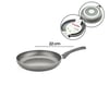 Papilla Fred ( Frying Pan ) ( 22 Cm ) ( Maxi ) ( Granit Tava ) ( Gri Kırçıllı ) ( Tek Saplı ) ( Brkt-712272 )