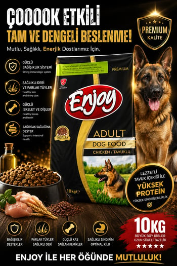 Enjoy Tavuklu Yetişkin Köpek Maması 10 Kg