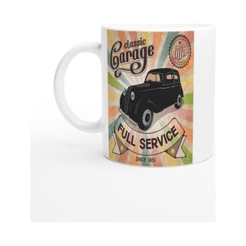 Retro Full Service Garage Kupa Bardak