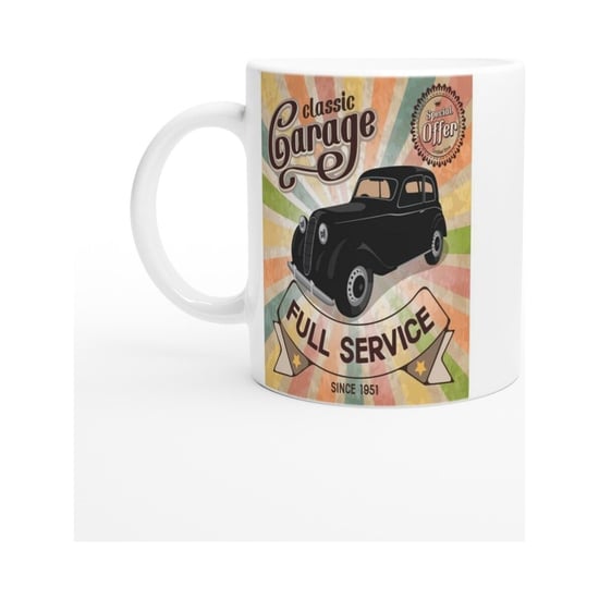 Retro Full Service Garage Kupa Bardak