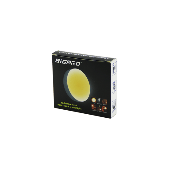 Bigpro ( Sarı Led ) ( Sensörlü=0--3mt ) ( Usb Şarjlı ) Yuvarlak Lamba ( Çap: 8.3cm & Kalınlık: 2cm )