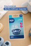 Wee Baby Cool Yuvarlak Uçlu Silikon Emzik 0-6 Ay Mavi