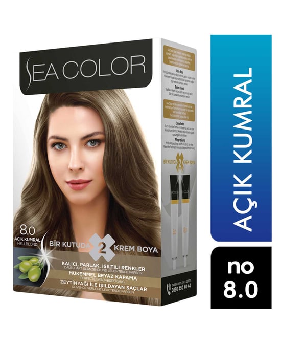 Sea Color Saç Boyası 8.0 Açık Kumral