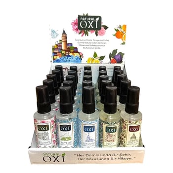 Oxi Natural Premium Kolonya 50ml. - İstanbul Kokuları Koleksiyonu (25 Li Stand)